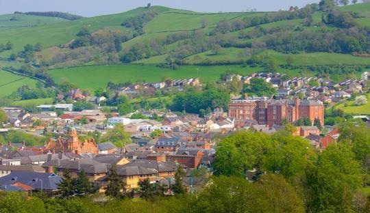 Вілла Georgian Terrace Town House In Mid Wales Ньютаун Екстер'єр фото
